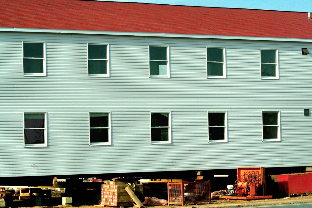 Contractors prepare second round of World War II-era barracks buildings to be moved at Fort McCoy