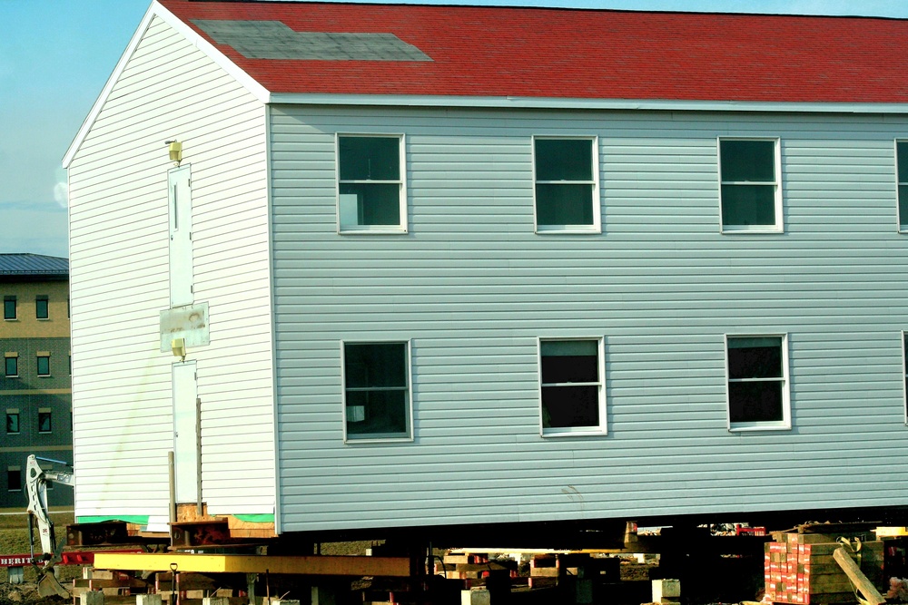 Contractors prepare second round of World War II-era barracks buildings to be moved at Fort McCoy