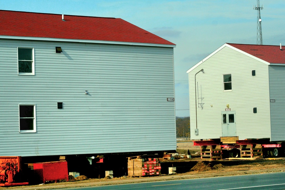 Contractors prepare second round of World War II-era barracks buildings to be moved at Fort McCoy