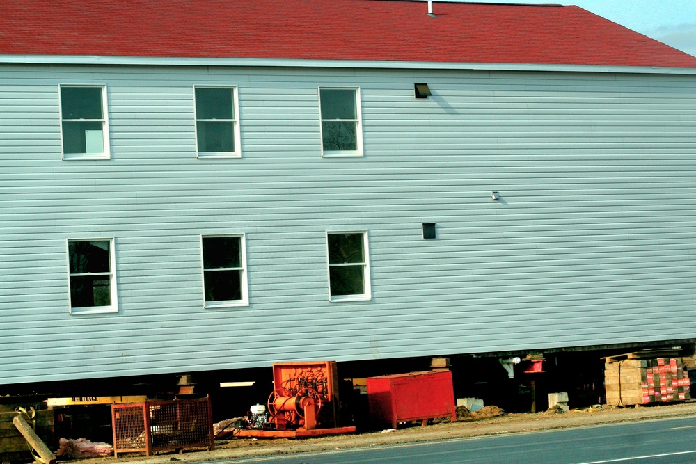 Contractors prepare second round of World War II-era barracks buildings to be moved at Fort McCoy