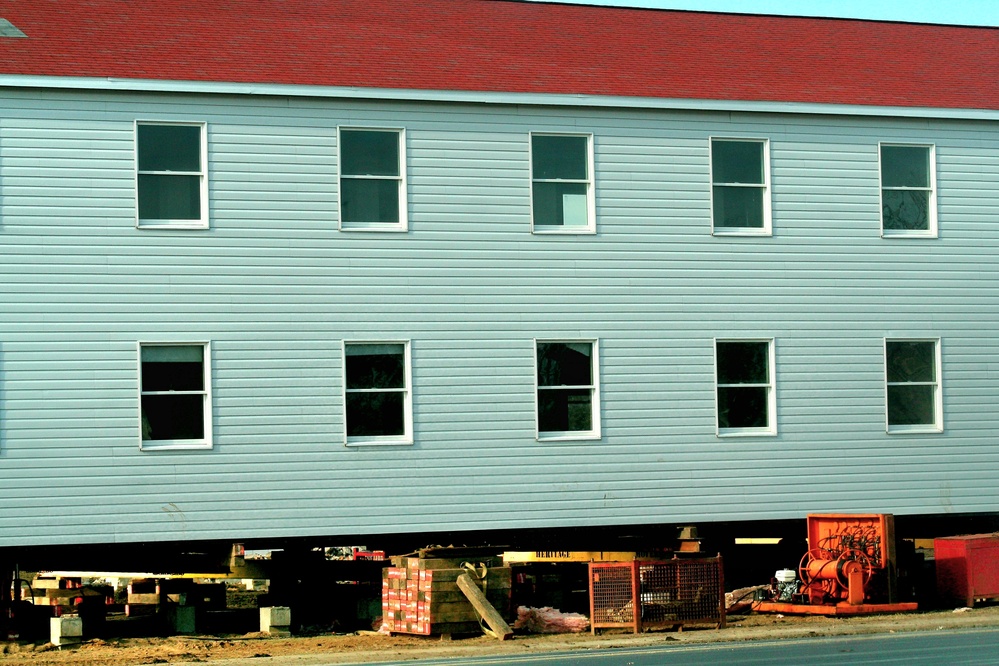 Contractors prepare second round of World War II-era barracks buildings to be moved at Fort McCoy