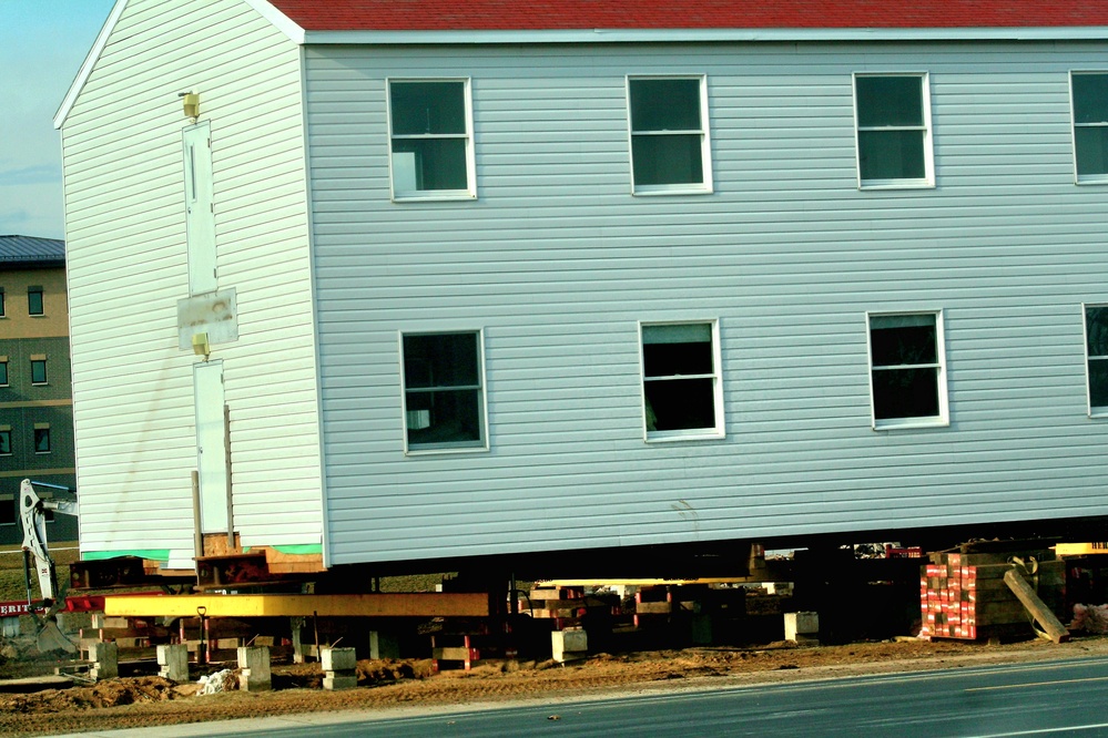 Contractors prepare second round of World War II-era barracks buildings to be moved at Fort McCoy