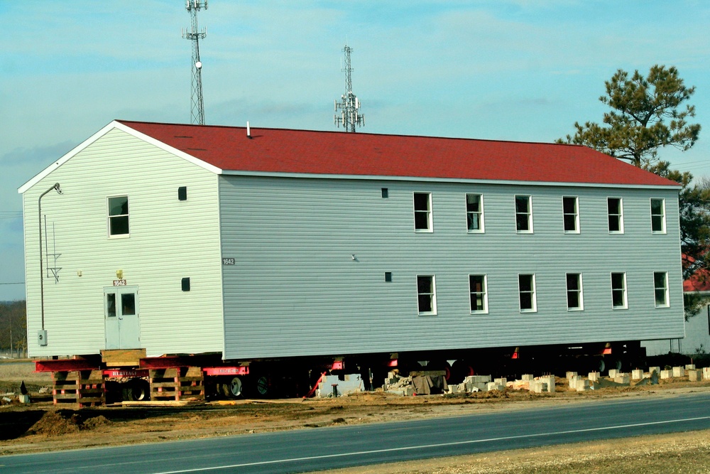 Contractors prepare second round of World War II-era barracks buildings to be moved at Fort McCoy