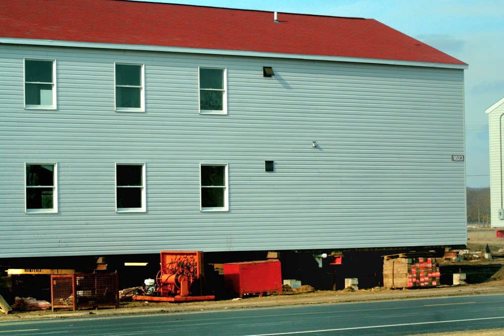 Contractors prepare second round of World War II-era barracks buildings to be moved at Fort McCoy
