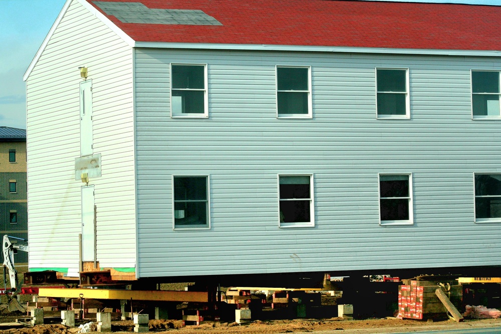 Contractors prepare second round of World War II-era barracks buildings to be moved at Fort McCoy