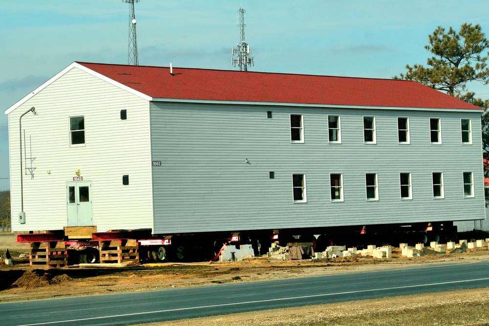 Contractors prepare second round of World War II-era barracks buildings to be moved at Fort McCoy