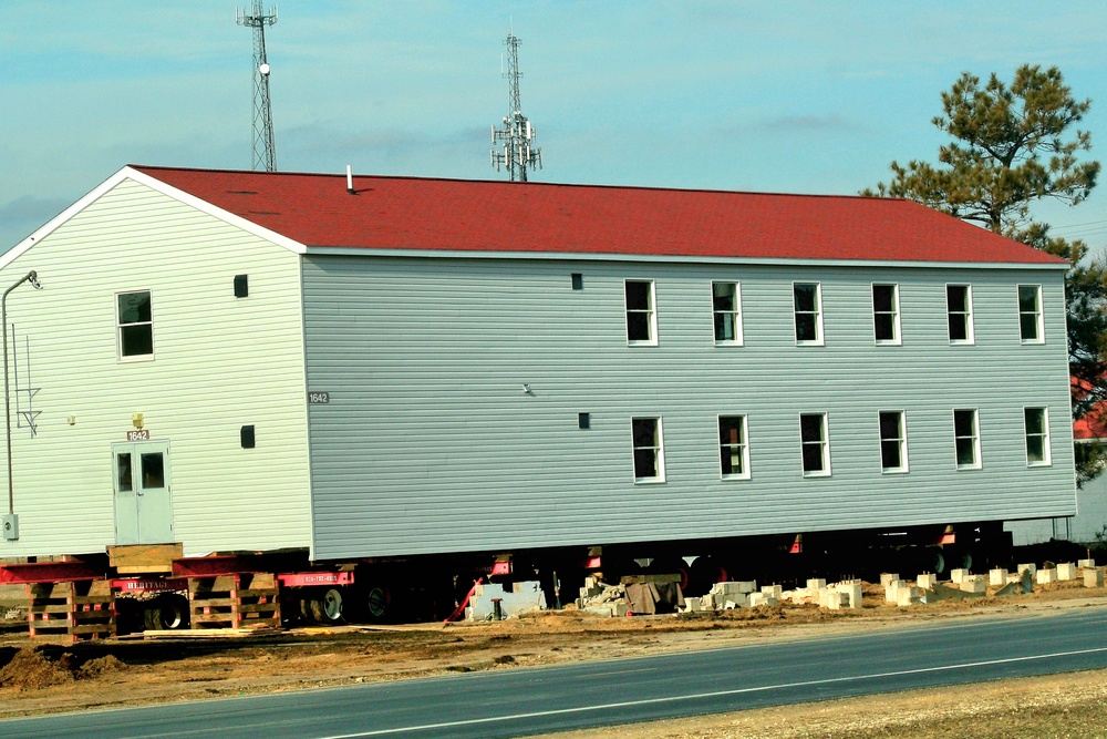 Contractors prepare second round of World War II-era barracks buildings to be moved at Fort McCoy