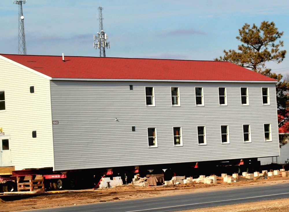 Contractors prepare second round of World War II-era barracks buildings to be moved at Fort McCoy