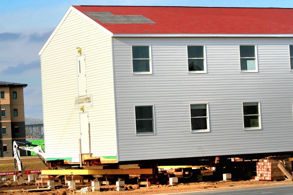 Contractors prepare second round of World War II-era barracks buildings to be moved at Fort McCoy