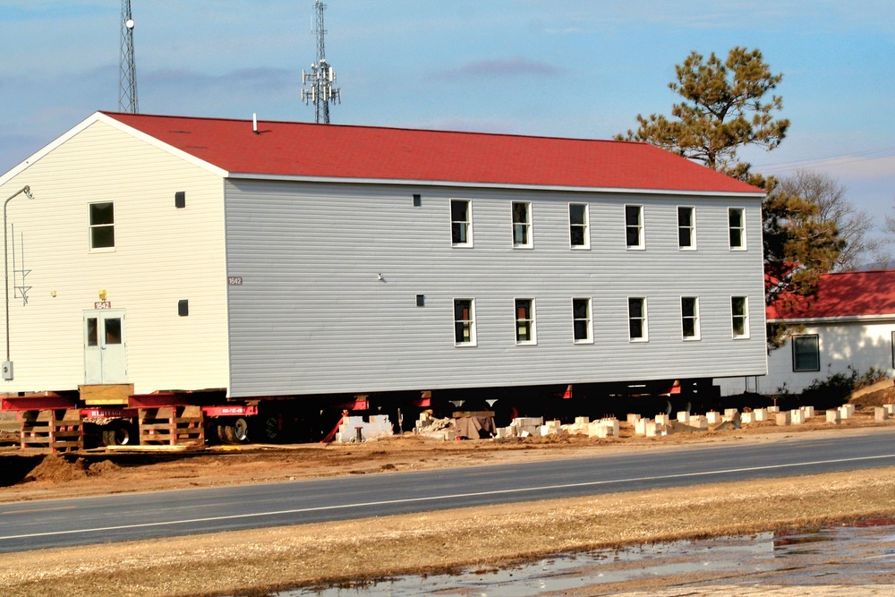 Contractors prepare second round of World War II-era barracks buildings to be moved at Fort McCoy
