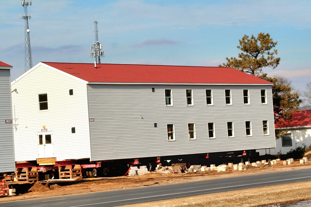 Contractors prepare second round of World War II-era barracks buildings to be moved at Fort McCoy
