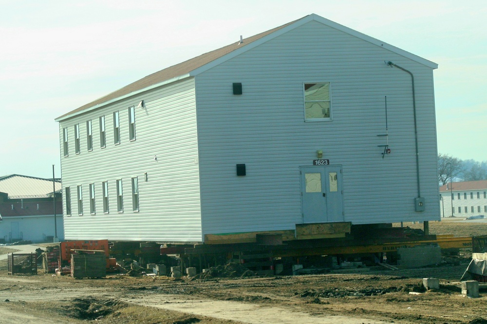 Contractors prepare second round of World War II-era barracks buildings to be moved at Fort McCoy