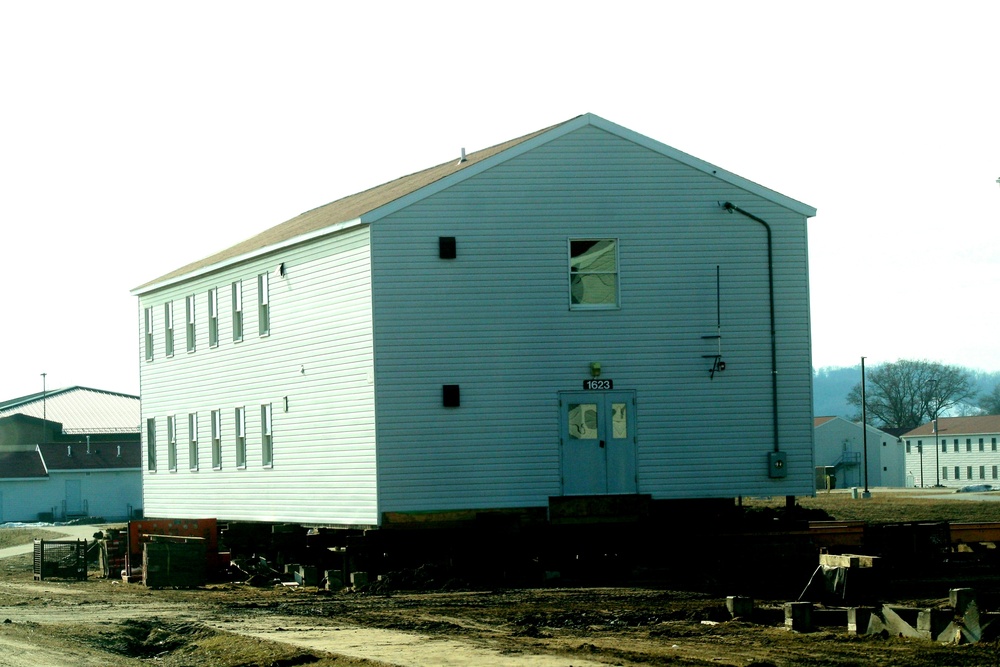 Contractors prepare second round of World War II-era barracks buildings to be moved at Fort McCoy