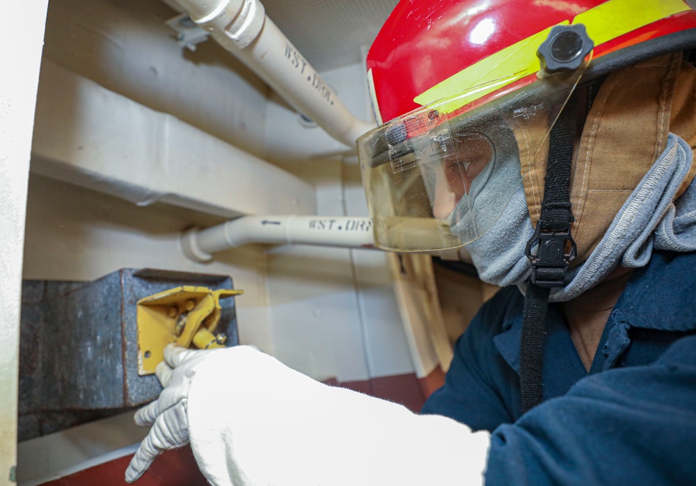 Damage Control Drill Aboard Shiloh