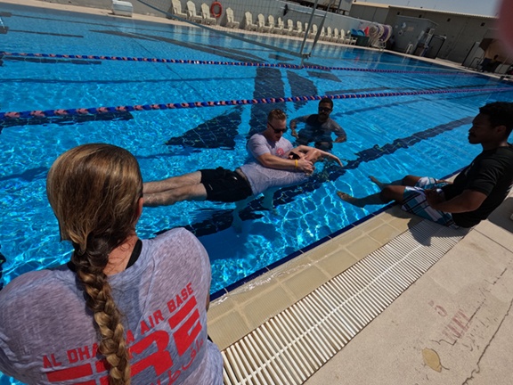 Water Rescue Refresher Training at Al Dhafra Air Base