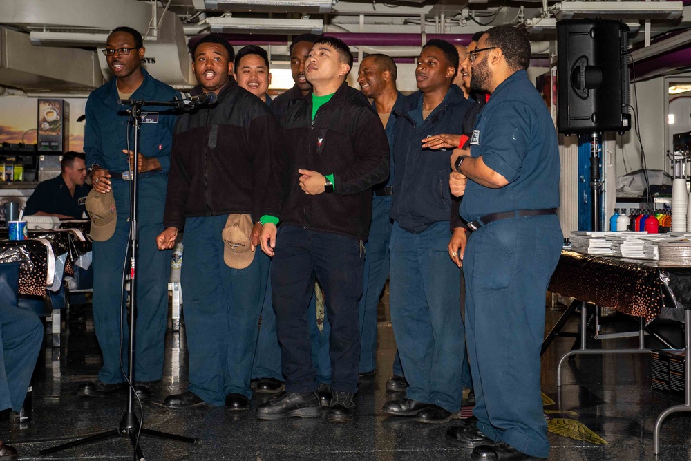 USS Carl Vinson (CVN 70) Sailors Celebrate Women's History Observance in the Pacific Ocean