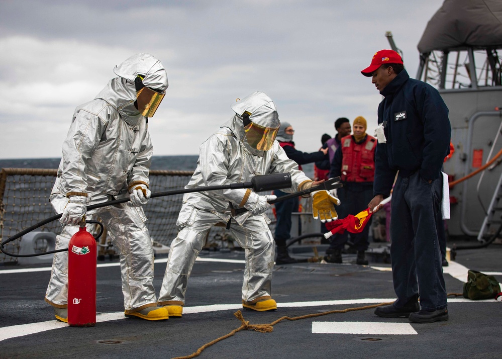 USS Porter Conducts Damage Control Training