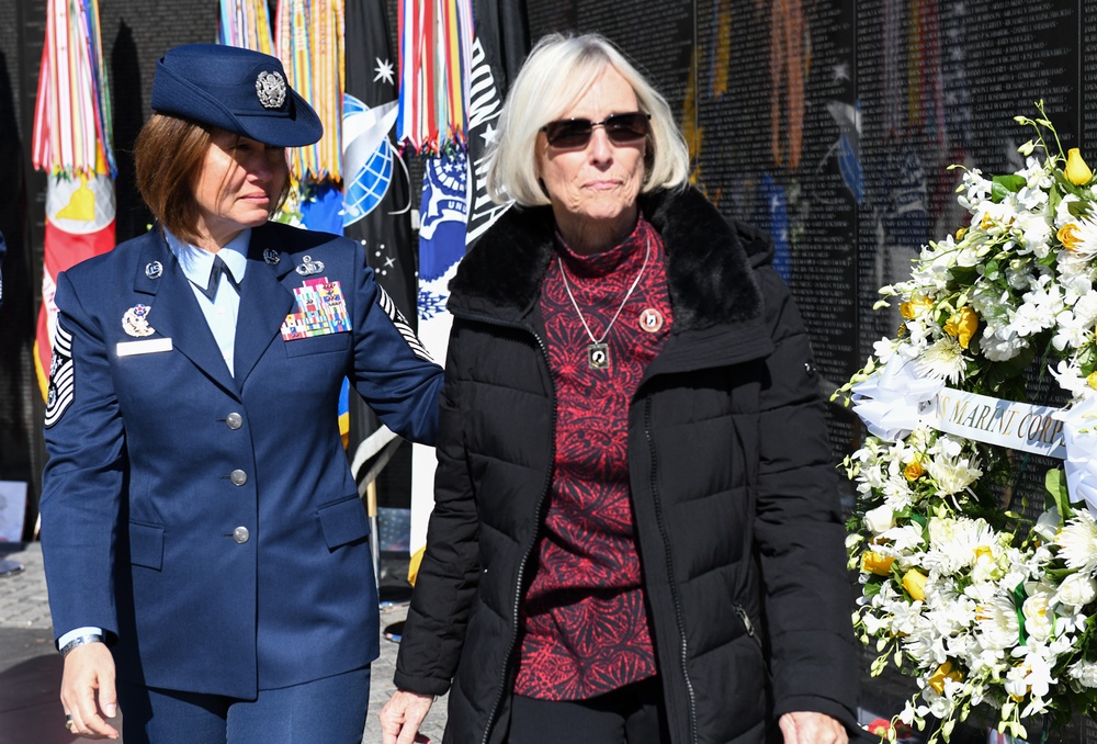 Gold Star Families Participate in Wreath Laying Ceremony at Vietnam Veterans Memorial