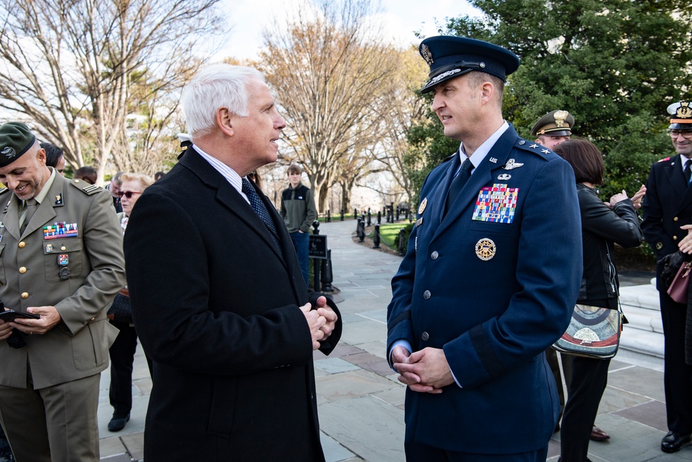 A Public Wreath-Laying is Conducted at the Tomb of the Unknown Soldier to commemorate the 100th Anniversary of the Foundation of the Italian Air Force