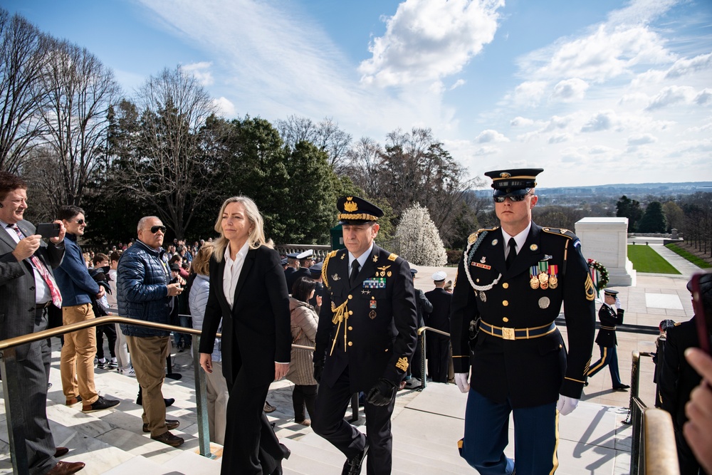 A Public Wreath-Laying is Conducted at the Tomb of the Unknown Soldier to commemorate the 100th Anniversary of the Foundation of the Italian Air Force