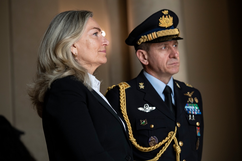 A Public Wreath-Laying is Conducted at the Tomb of the Unknown Soldier to commemorate the 100th Anniversary of the Foundation of the Italian Air Force