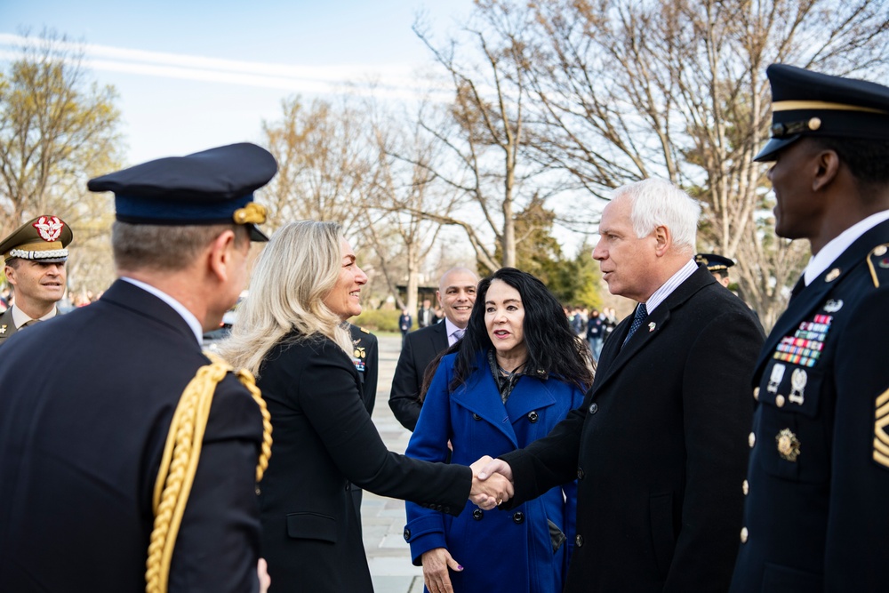 A Public Wreath-Laying is Conducted at the Tomb of the Unknown Soldier to commemorate the 100th Anniversary of the Foundation of the Italian Air Force