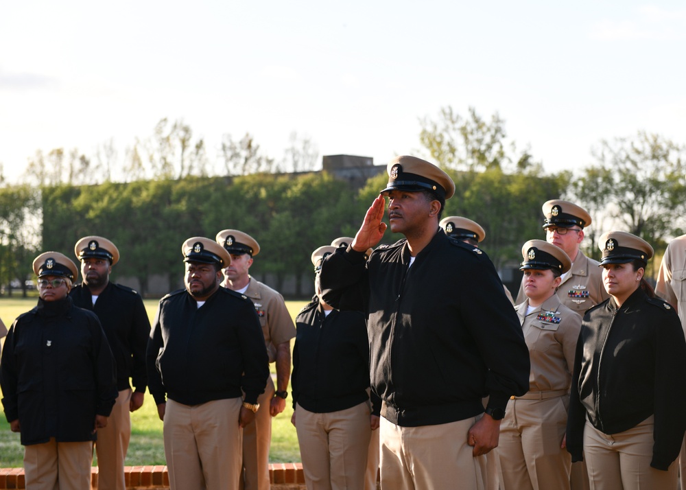 NAVSTA Norfolk Chiefs Observe Colors in Honor of CPO Birthday