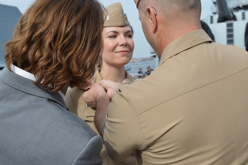 10-photo spread: Promotion Ceremony aboard the Battleship Wisconsin