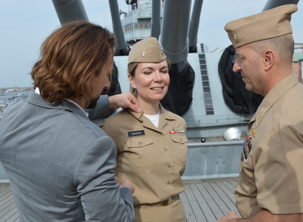 10-photo spread: Promotion Ceremony aboard the Battleship Wisconsin