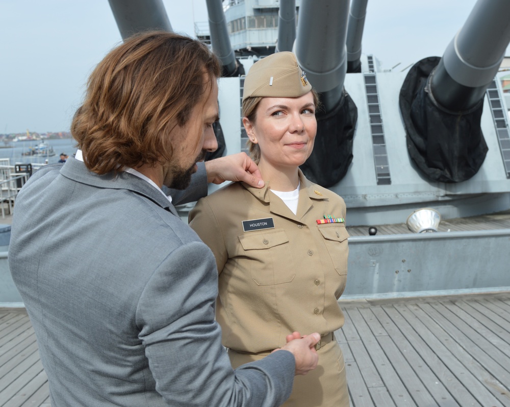 10-photo spread: Promotion Ceremony aboard the Battleship Wisconsin