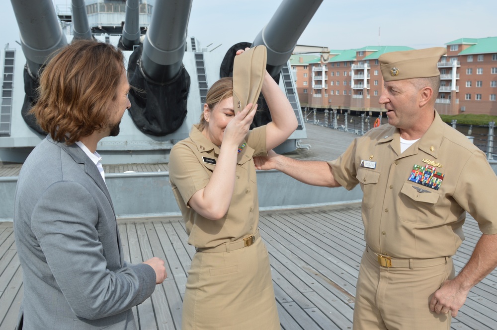 10-photo spread: Promotion Ceremony aboard the Battleship Wisconsin