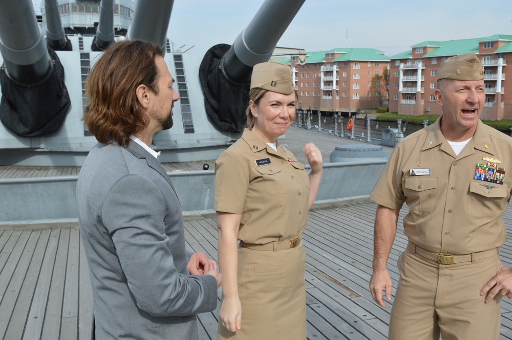 10-photo spread: Promotion Ceremony aboard the Battleship Wisconsin