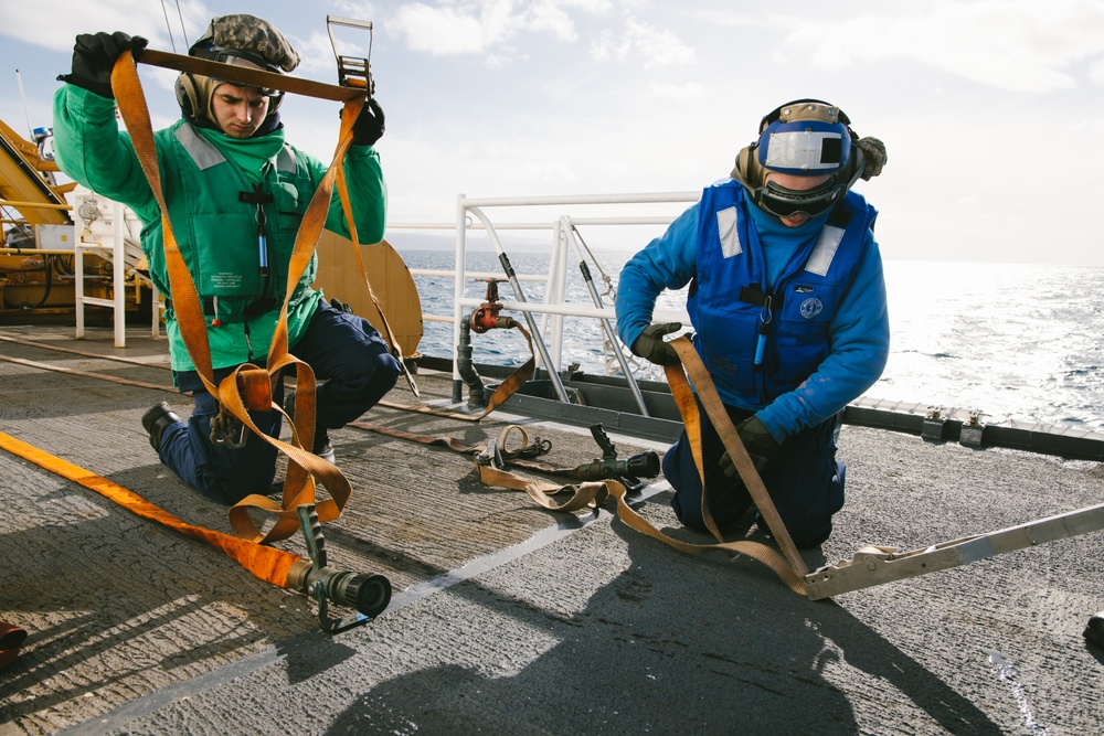 Coast Guard Cutter Alex Haley crew conducts flight operations near Kodiak, Alaska