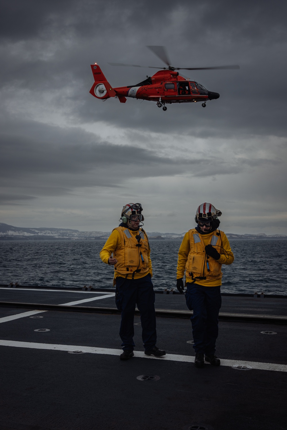 Coast Guard Cutter Alex Haley crew conducts flight operations near Kodiak, Alaska