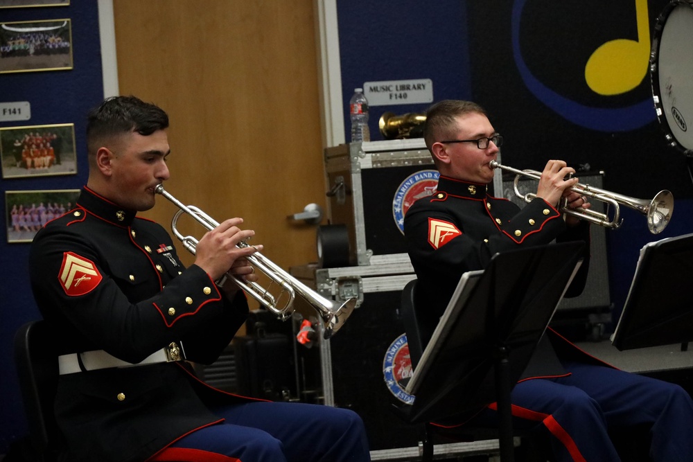 Marine Band San Diego Performs at High Schools Throughout Sacramento