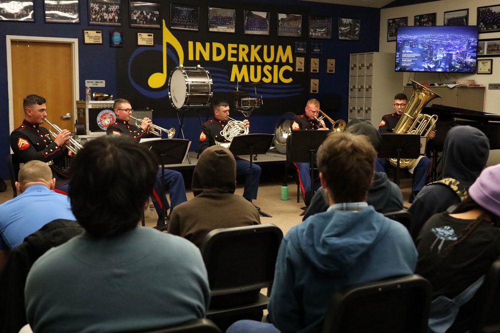 Marine Band San Diego Performs at High Schools Throughout Sacramento