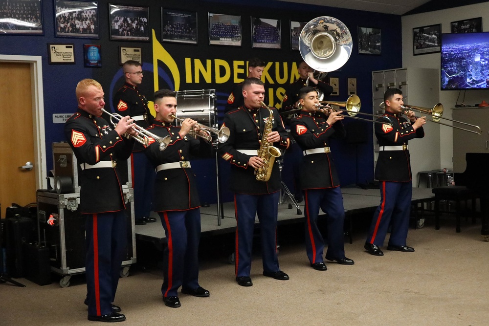 Marine Band San Diego Performs at High Schools Throughout Sacramento