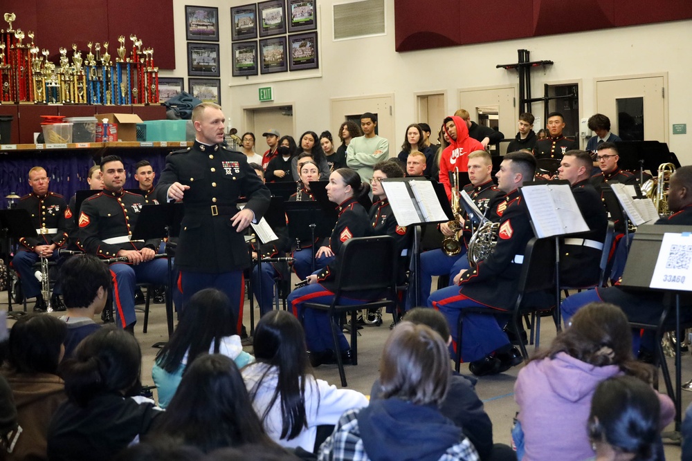 Marine Band San Diego Performs at High Schools Throughout Sacramento