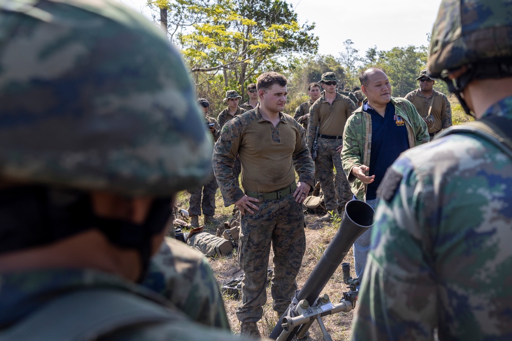 BLT 2/4 Fires 81 mm mortars during Exercise Cobra Gold 23