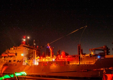 USS Paul Hamilton RAS with USNS Amelia Earhart