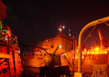 USS Paul Hamilton RAS with USNS Amelia Earhart