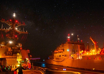 USS Paul Hamilton RAS with USNS Amelia Earhart