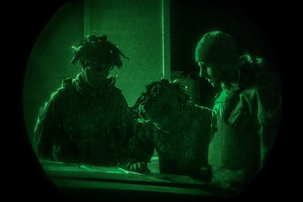 Latvia soldiers Conduct Night Mission During Crystal Arrow