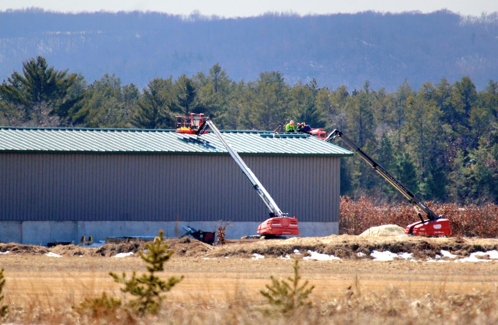 Construction continues on new C-17 load trainer facility at Fort McCoy's Young Air Assault Strip