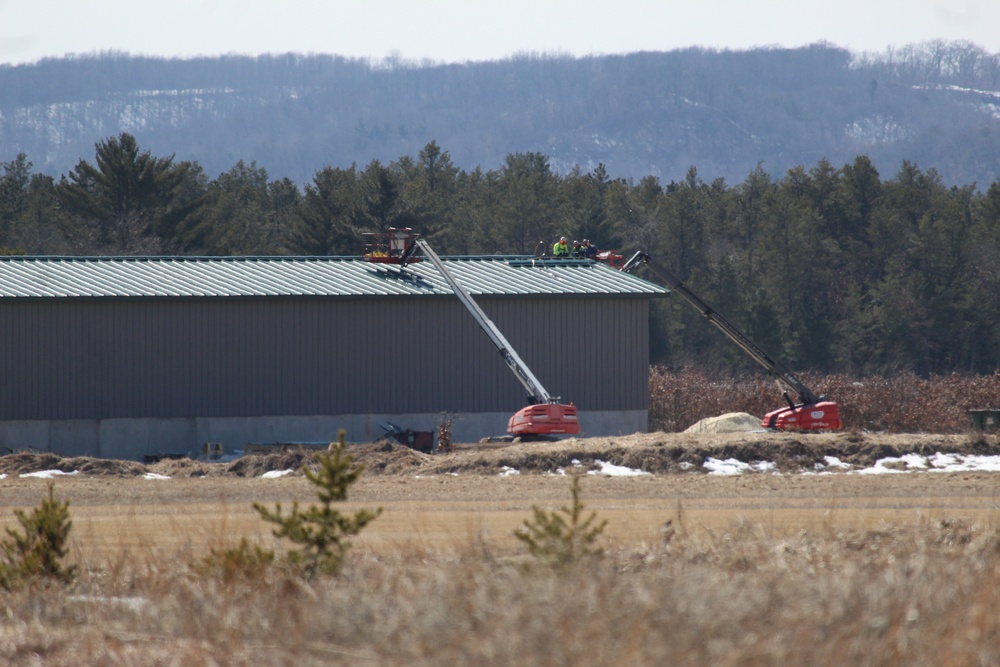 Construction continues on new C-17 load trainer facility at Fort McCoy's Young Air Assault Strip