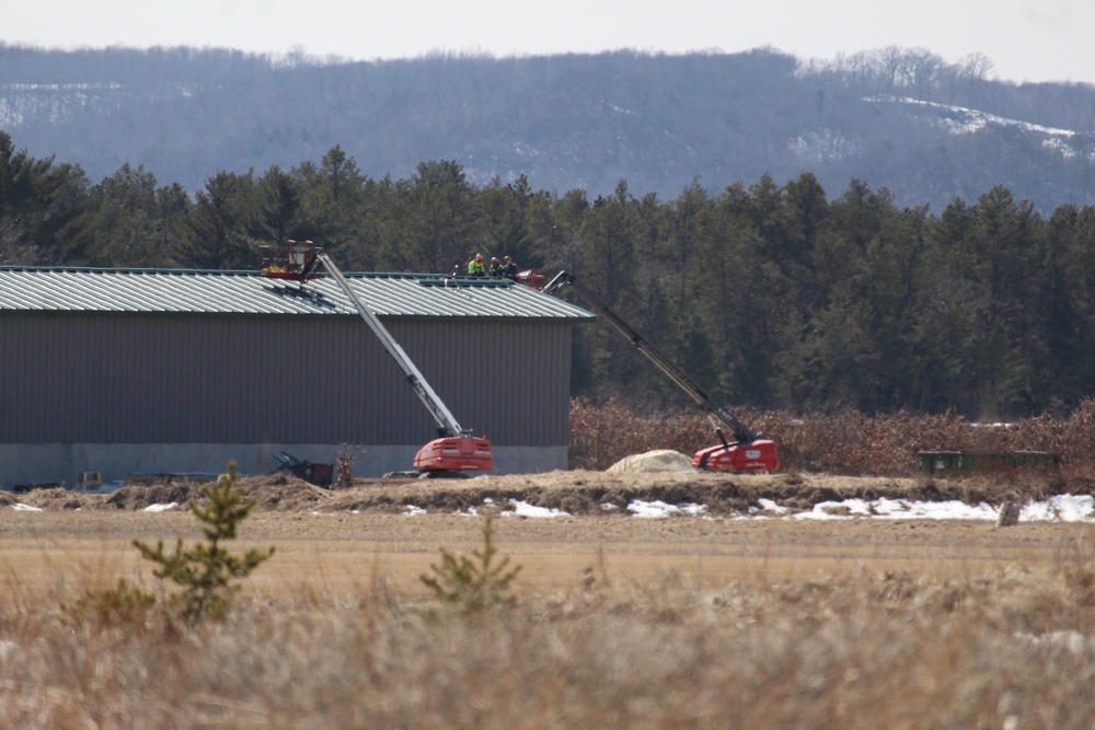 Construction continues on new C-17 load trainer facility at Fort McCoy's Young Air Assault Strip