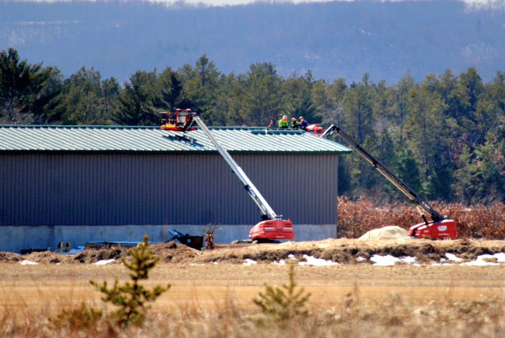 Construction continues on new C-17 load trainer facility at Fort McCoy's Young Air Assault Strip