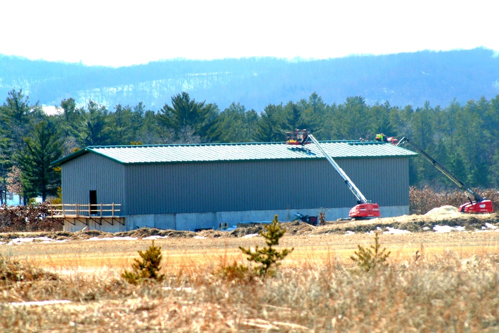 Construction continues on new C-17 load trainer facility at Fort McCoy's Young Air Assault Strip
