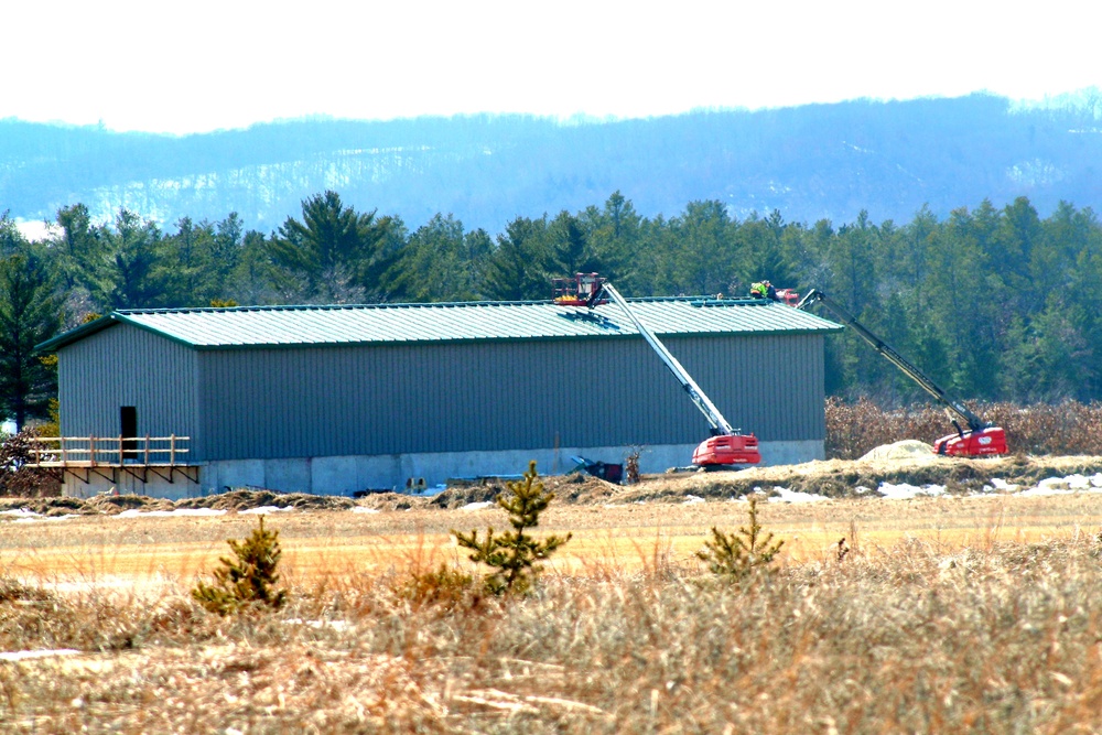 Construction continues on new C-17 load trainer facility at Fort McCoy's Young Air Assault Strip