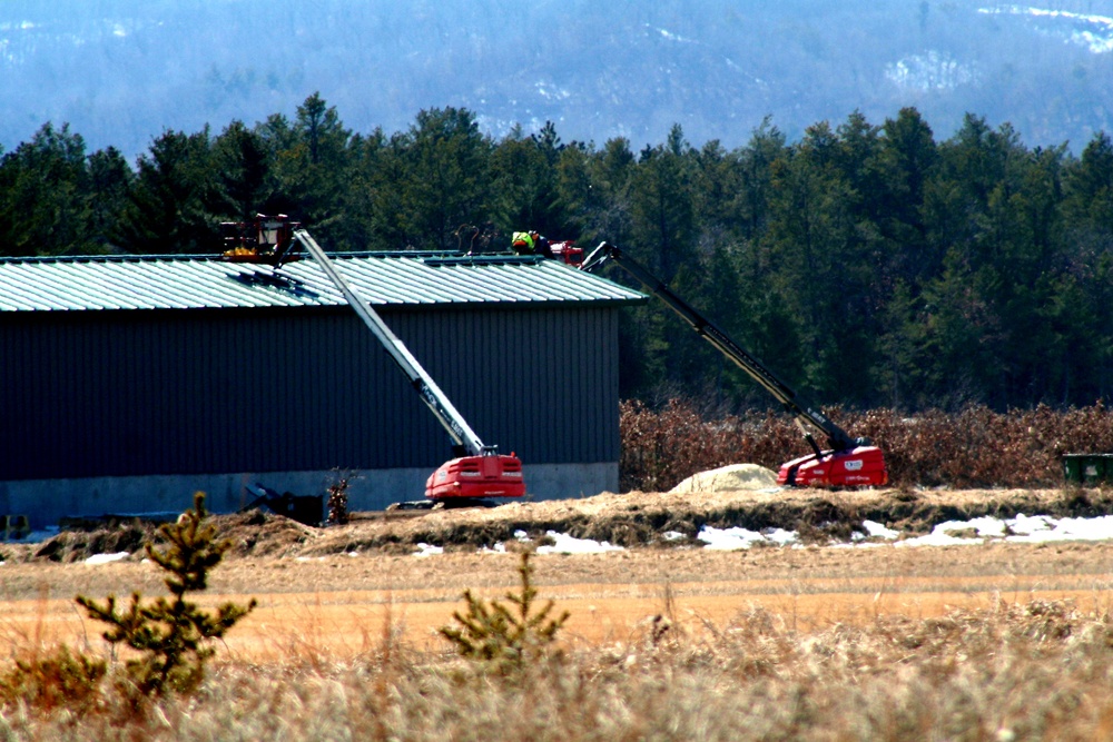 Construction continues on new C-17 load trainer facility at Fort McCoy's Young Air Assault Strip